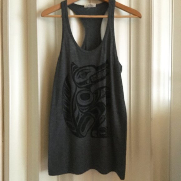Canadian Werewolf Cotton Blend Racerback Tank Top - Picture 6 of 13